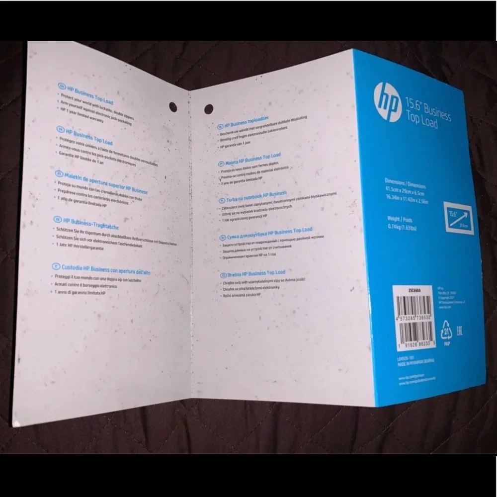 HP 15.6 Business Top Load Case
